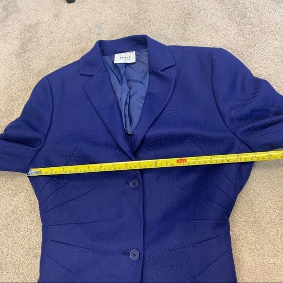 Akris Punto blue Wool blazer jacket Sz 10 NWOT - Picture 9 of 13